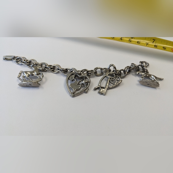 EVC SILVER TONE CHARM BRACELET - Picture 14 of 14